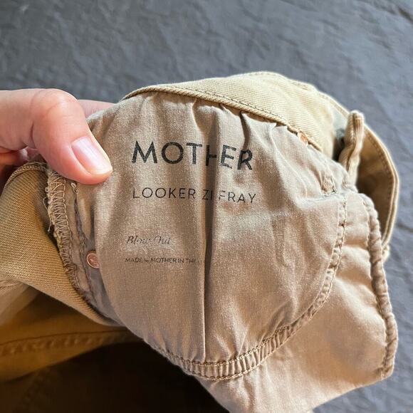 Mother Jeans Looker burlap Raw Hem
Tan Distressed Ankle Jean size 26 - Picture 5 of 13